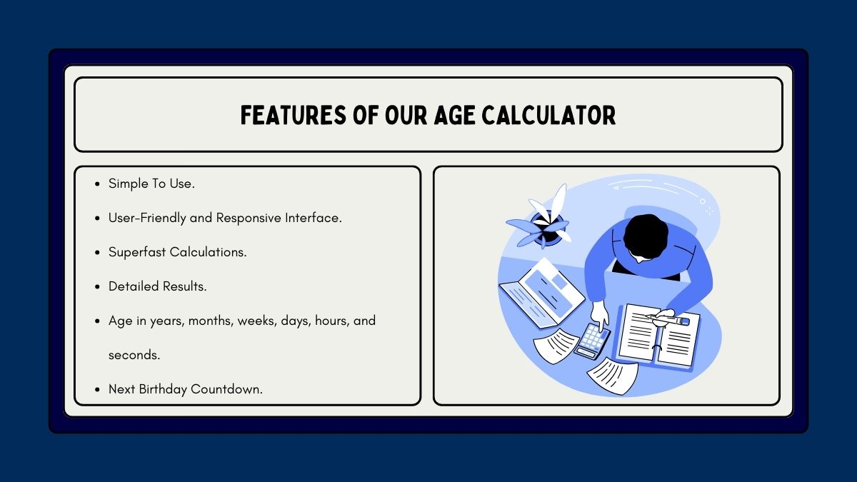 Features of Our Age Calculator